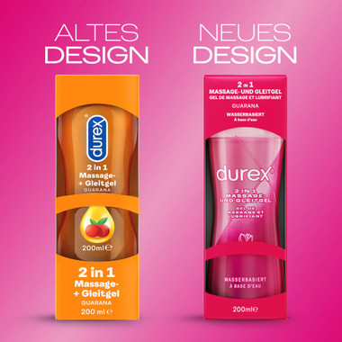 Durex 2in1 Massage- & Gleitgel Guarana - 200 ml - AMORELIE