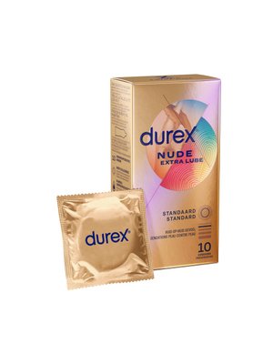 Durex - Condooms Nude Extra Glijmiddel - 10 stuks