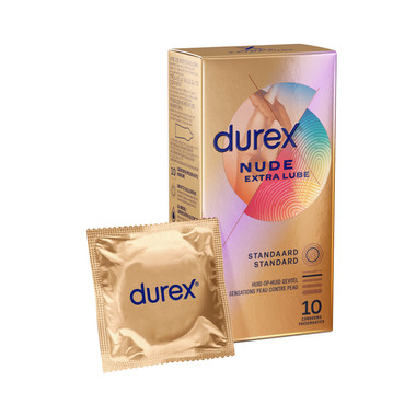 Durex - Condoms Nude Extra Lubricant - 10 pieces - EasyToys