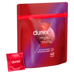 Durex - Condoms Thin Feel Extra Lube - 40 pieces