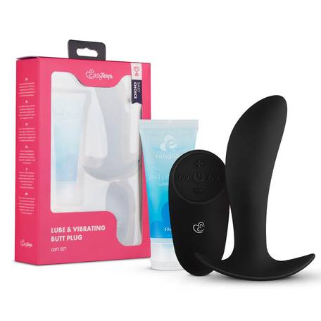 Set mit Easy Choice Vibrierender Butt Plug und Gleitgel