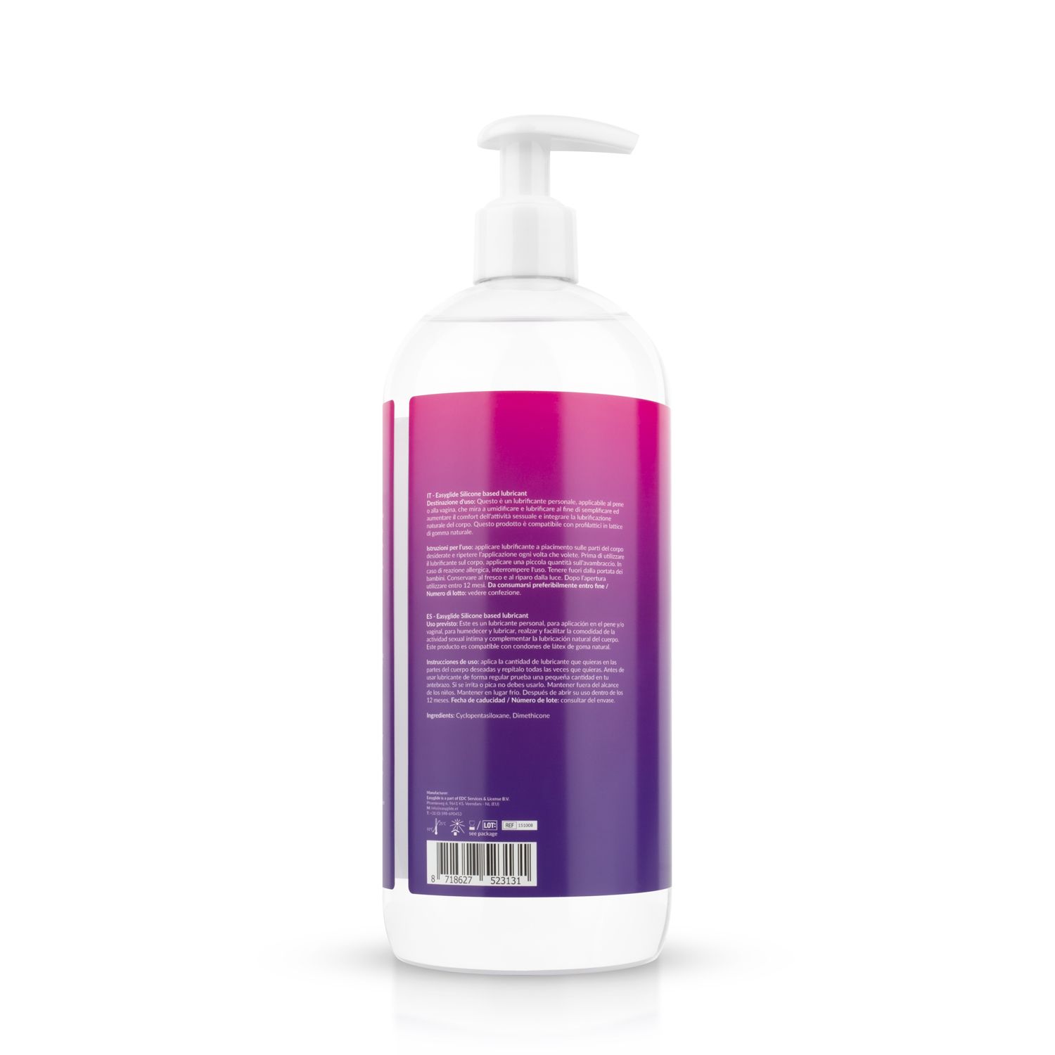 EasyGlide Lubrificante al Silicone 1000 ml - EasyToys