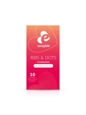 EasyGlide - Ribs and Dots Condooms - 10 stuks