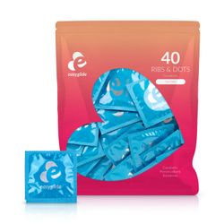 EasyGlide - Ribs and Dots Condoms - 40 pieces
