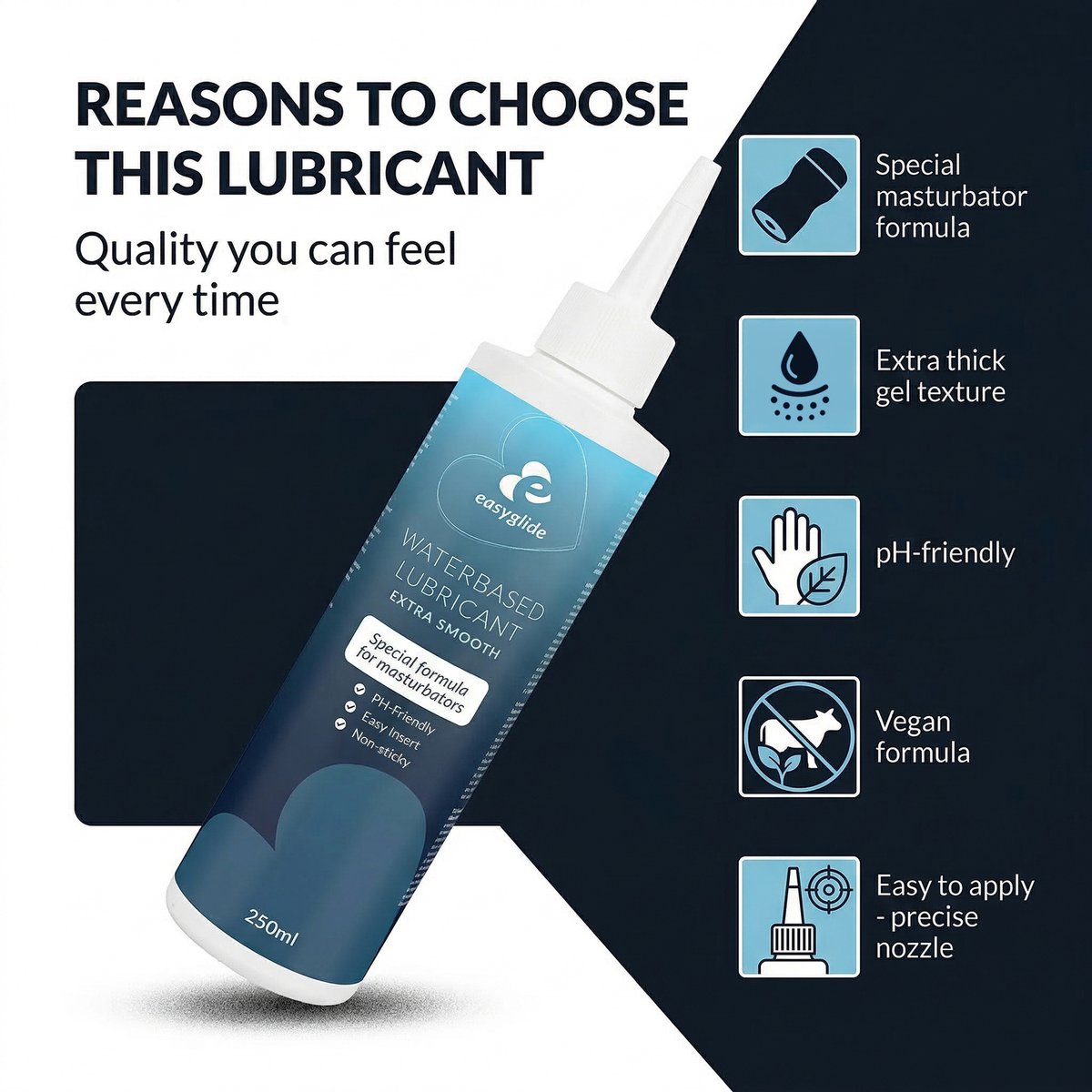 EasyGlide Masturbator Glijmiddel Extra Smooth - 250ml
