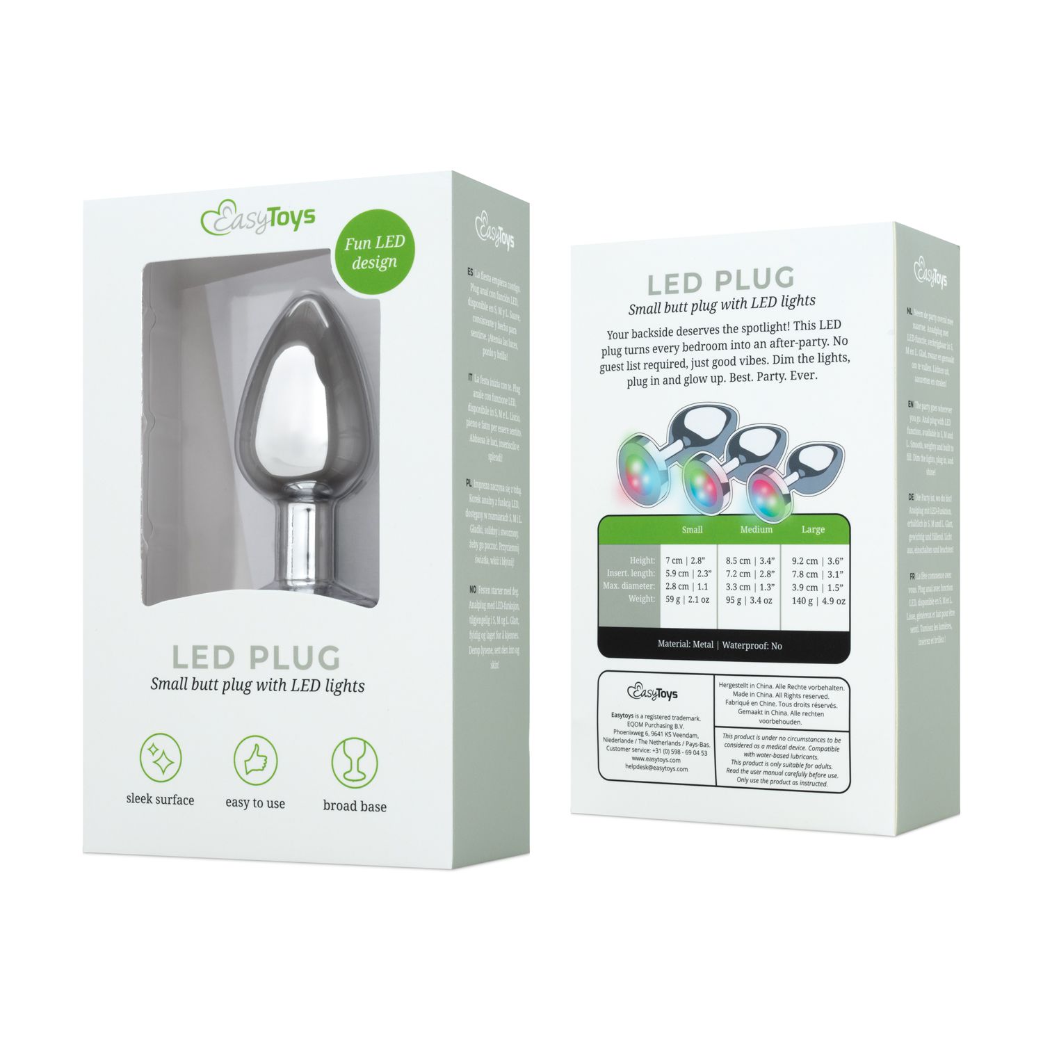 Easytoys Anal Collection - Buttplug LED Small - Zilver foto 2