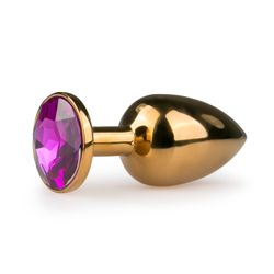 Metal Butt Plug No. 1 - Gold/Purple