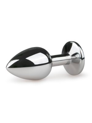 Metalen Buttplug met Zilveren Diamant - S