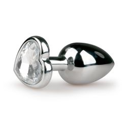 Metal Butt Plug No. 2 - Silver/Clear