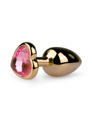 Metalen buttplug met roze hartje