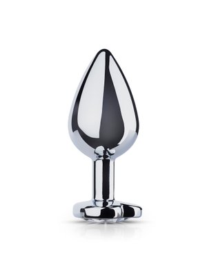 Metalen buttplug met hartje - zilverkleurig