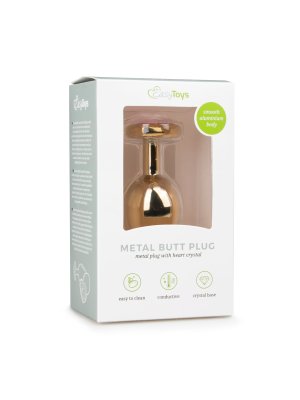 Metalen buttplug met hartje - goudkleurig