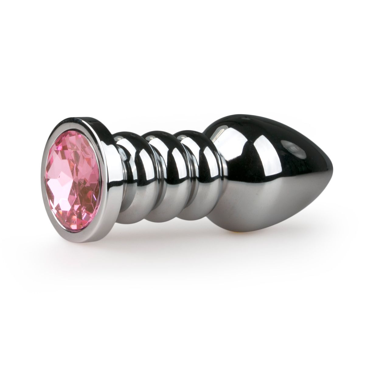 Silver Buttplug With Pink Stone - Pabo