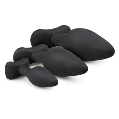 Plug Anal 3 Pétales En Silicone Noir - Sextoy Unisexe, Hypoallergénique, Sans Phtalate, Neuf