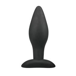 Plug anal noir en silicone - Medium