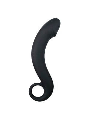 Zwarte siliconen prostaat dildo