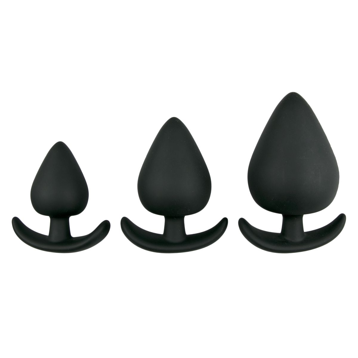 Set de plug anales negros con forma de ancla - EasyToys