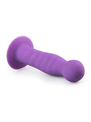 Siliconen dildo met zuignap - Paars
