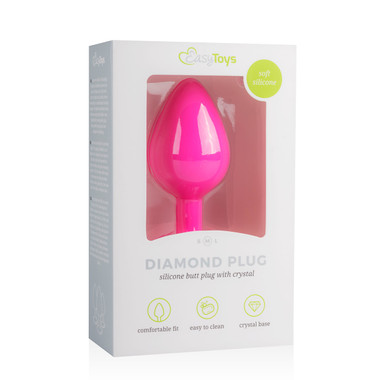 Diamond Plug Medium - Pink - EasyToys Diamond Plug Medium - Pink - EasyToys