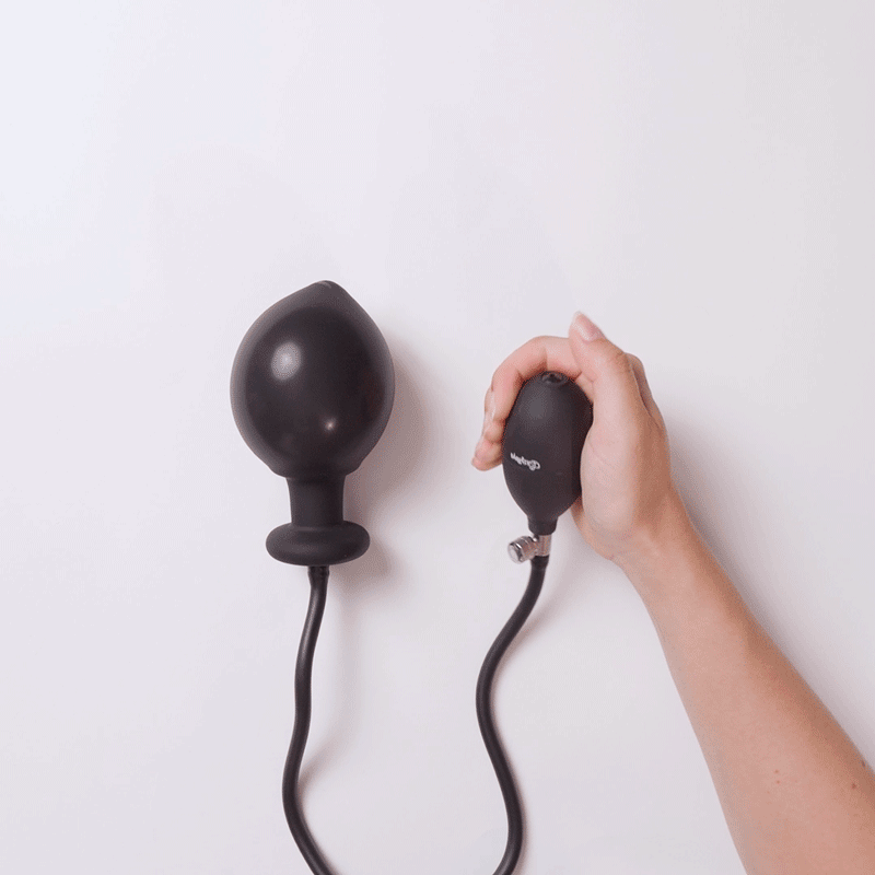 Opblaasbare Anaal Plug - Zwart foto 2