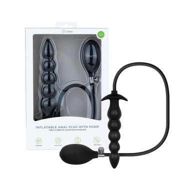 Anal Collection - Aufblasbarer Dildo mit Pumpe 20 cm - Schwarz - AMORELIE