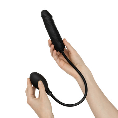 Anal Collection - Aufblasbarer Dildo mit Pumpe 14,5 cm - Schwarz - AMORELIE Anal Collection - Aufblasbarer Dildo mit Pumpe 14,5 cm - Schwarz - AMORELIE