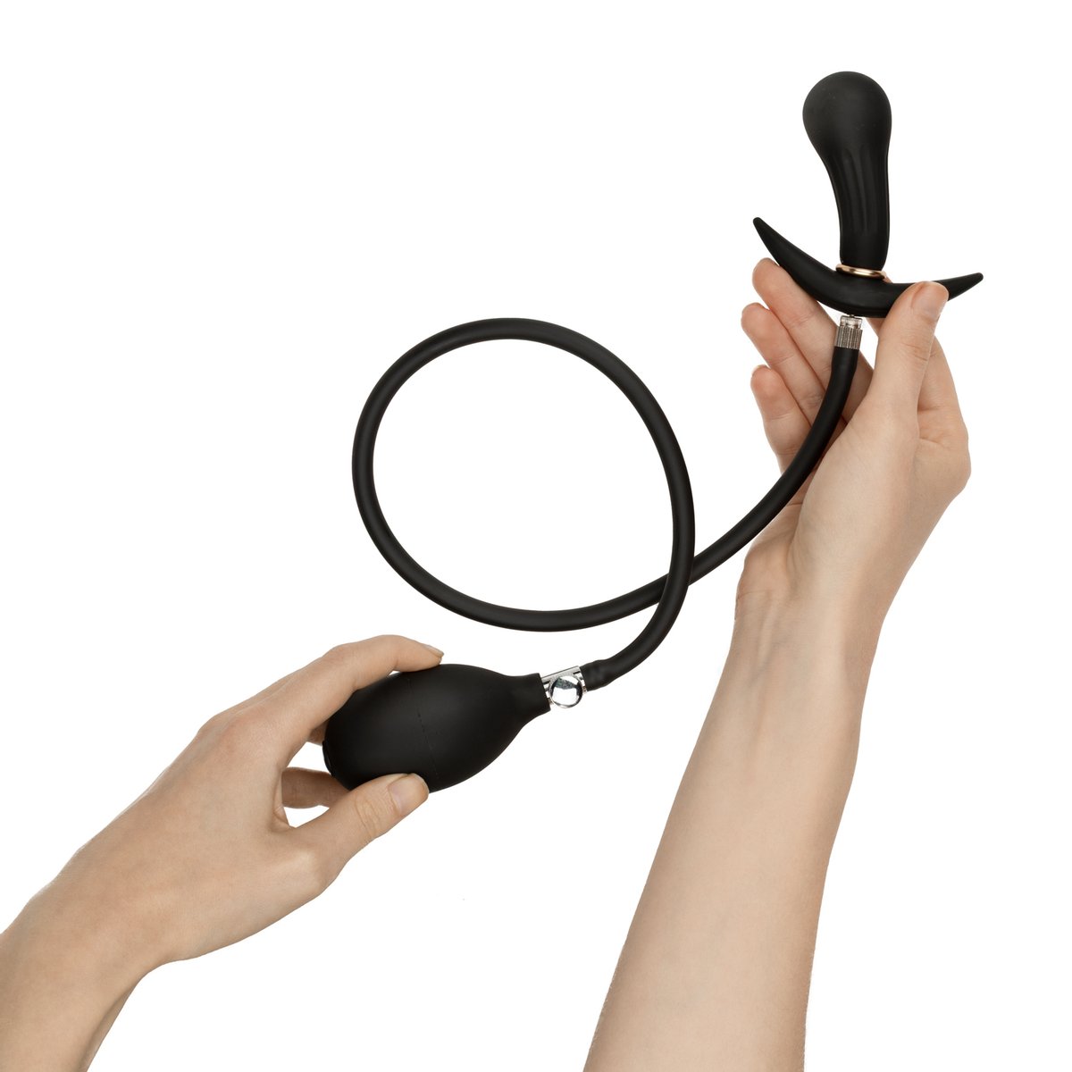 Anal Collection - Opblaasbare Buttplug met Pomp 8 cm - Zwart