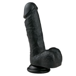 Godemichet noir réaliste - 17,5 cm
