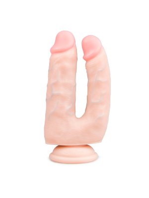 Realistische Dubbele Dildo Met Zuignap - 18 cm
