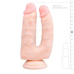 Realistische Dubbele Dildo Met Zuignap - 18 cm