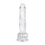 Jelly Dildo met ballen - 19 cm