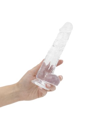 Jelly Dildo met ballen - 19 cm