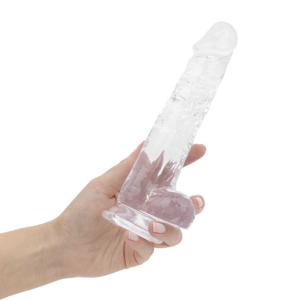 Jelly Dildo met ballen - 19 cm