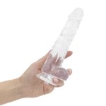 Jelly Dildo met ballen - 19 cm