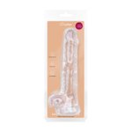 Jelly Dildo met ballen - 19 cm