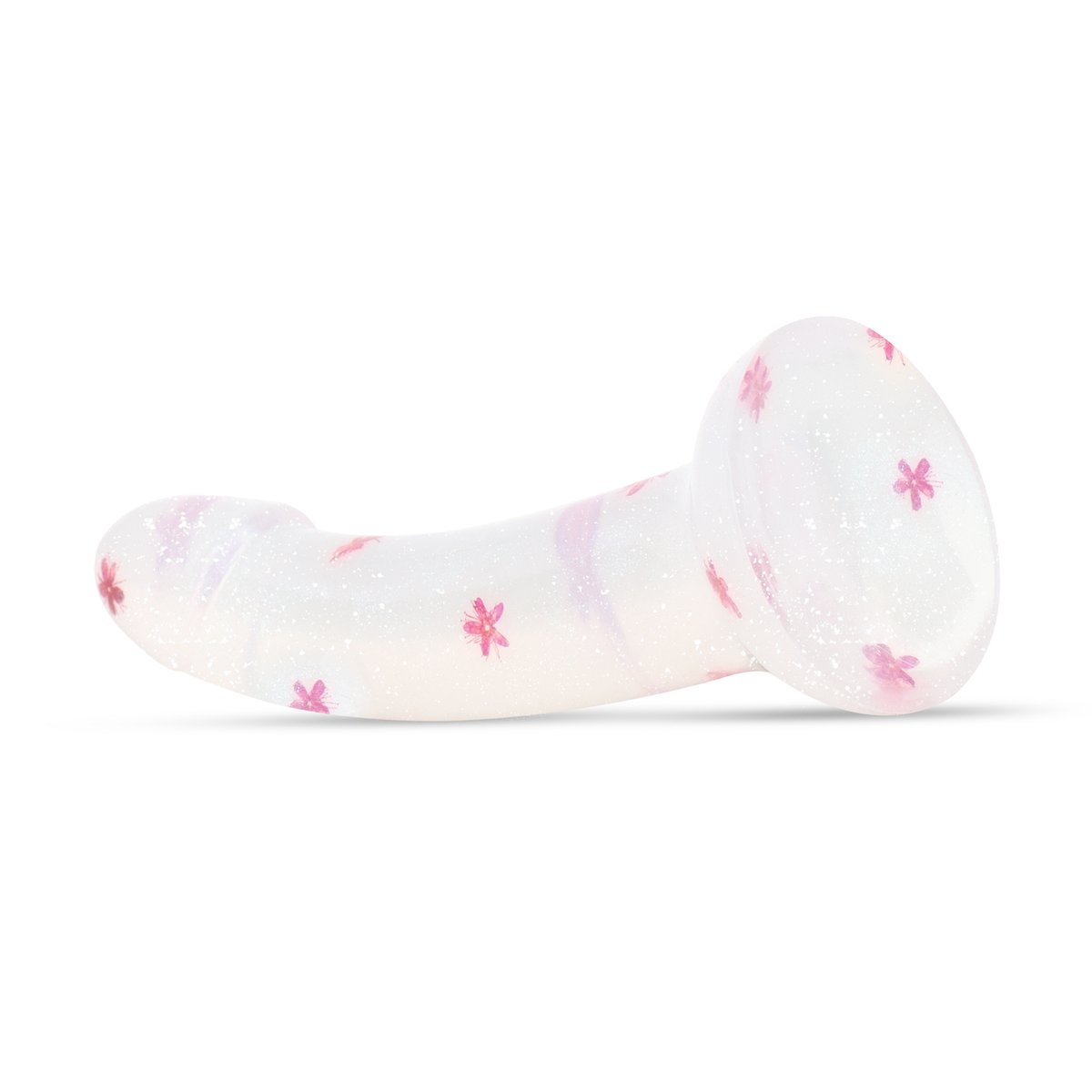 Dildo Collection Flower Power Dildo – Roze Glitterdesign 15 cm