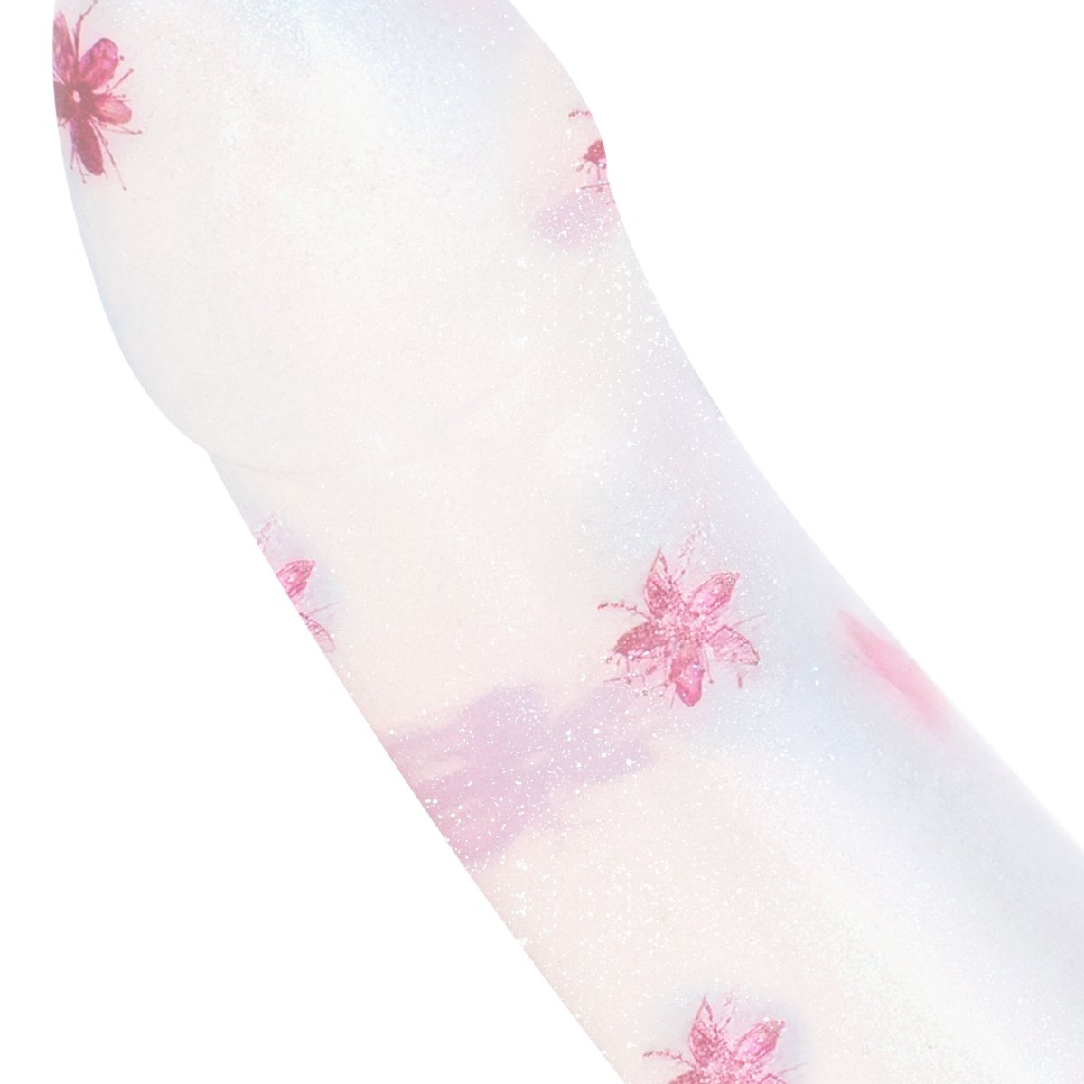 Dildo Collection Flower Power Dildo – Roze Glitterdesign 15 cm
