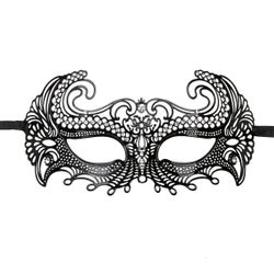 Metalen Venetiaans Masker - Zwart