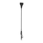 EasyToys - Fetish Lange Leren Zweep - Zwart