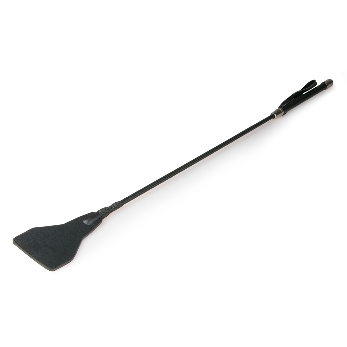 EasyToys - Fetish Lange Leren Zweep - Zwart