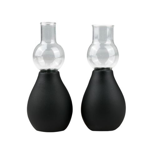 Set succionador de pezones negro
