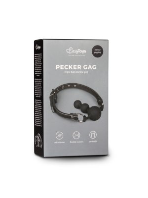Easytoys Fetish - Balknevel met siliconen kralen - Zwart