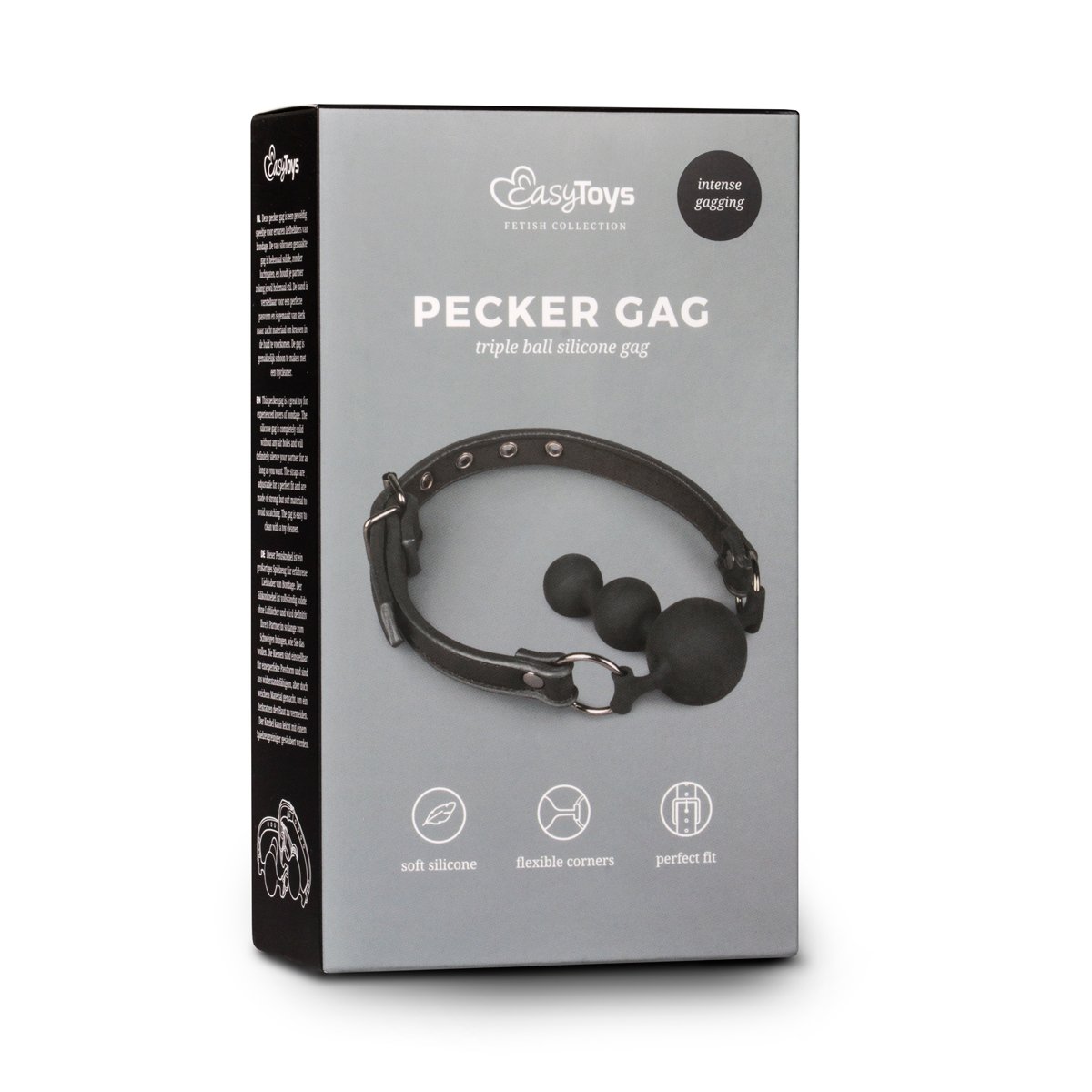 Easytoys Fetish - Balknevel met siliconen kralen - Zwart