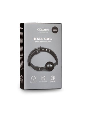 Easytoys Fetish - Ball gag met PVC bal - Zwart