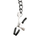 Easytoys Fetish - Kunstleren halsband met tepelklemmen