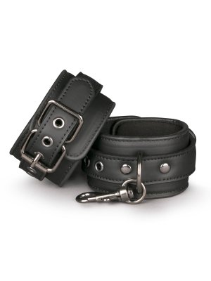 Easytoys Fetish - Kunstlederen Handboeien - Zwart