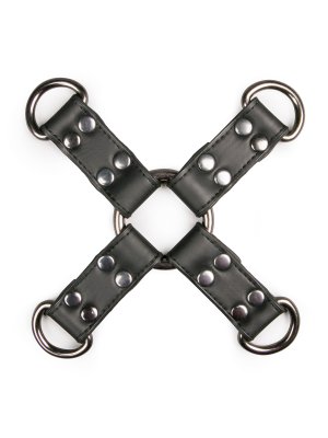 Easytoys Fetish - Zwarte Kunstleren Hogtie