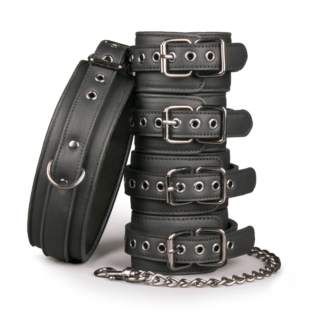 Set Débutant Poignets Et Chevilles En Peluche BDSM - Nylon Doux, Confortable, Livré Avec Accessoires - Intimité Discrète