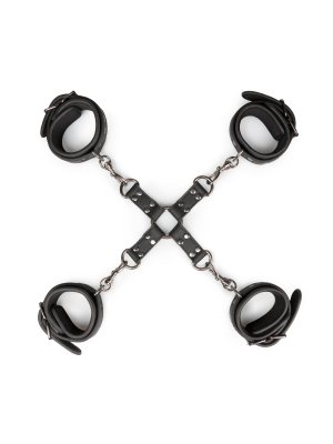 Easytoys Fetish - Hogtie With Hand and Anklecuffs - Zwart
