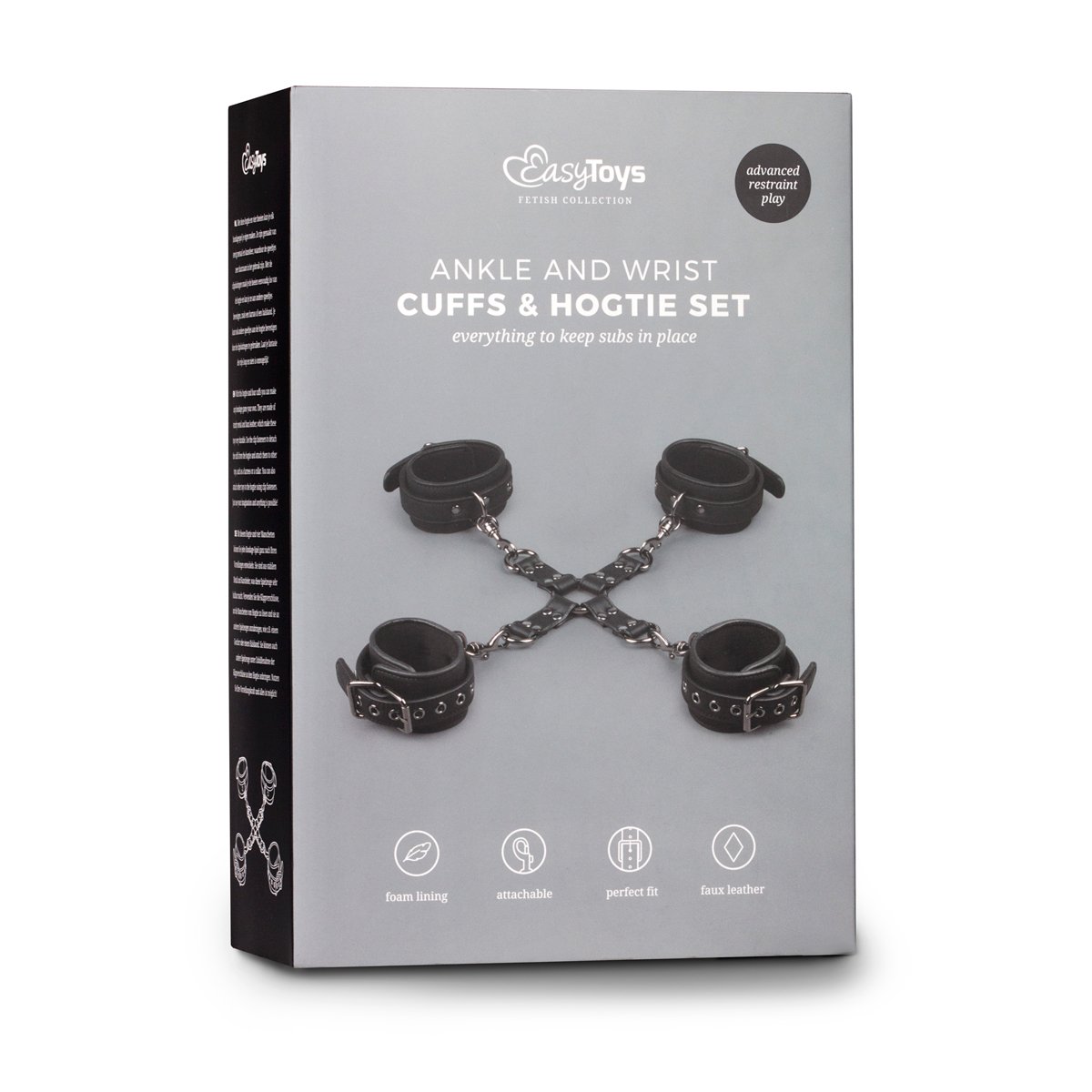 Easytoys Fetish - Hogtie With Hand and Anklecuffs - Zwart